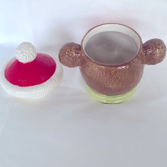 Gently Used  Beautiful Set Of 6  Ceramic Serving Plates& Candy Holder Christmas - Picture 12 of 16